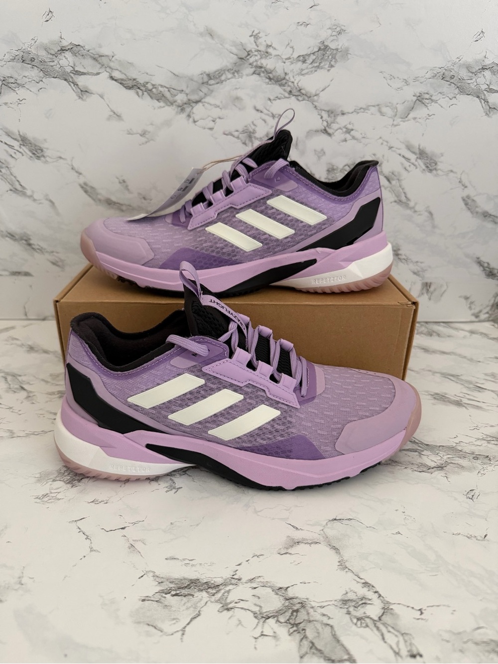 adidas Crazyflight 6 Low Indoor Powder Plum Tennis Athletic Shoes Women Size 7.5